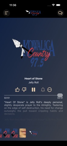 Kowaliga Country 97.5 app screenshot