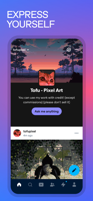 Tumblr: Social Media & Art Screenshot