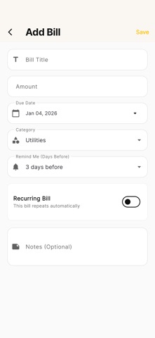 BillBee - Safe Spend Tracker screenshot