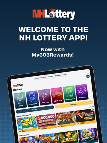 NH Lottery iPad screenshot