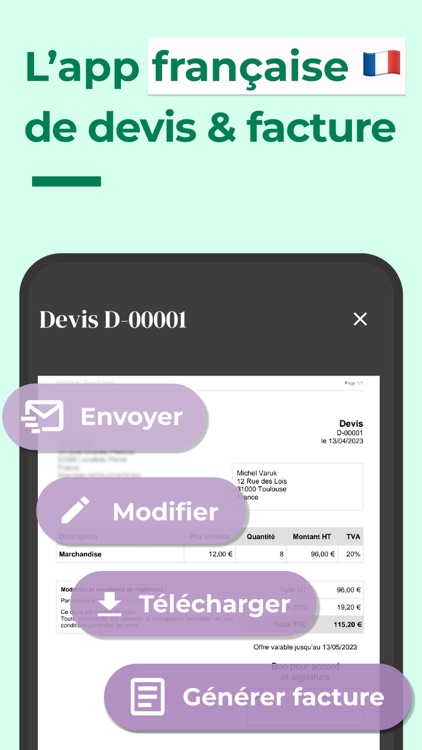 Facture & Devis - Carré