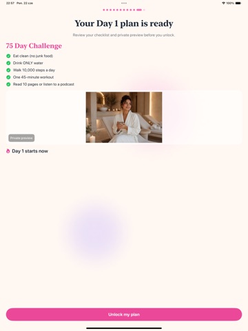 Her Soft 75 days AI Challange iPad screenshot