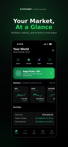 Stockbit: AI Stock Investing iPhone screenshot