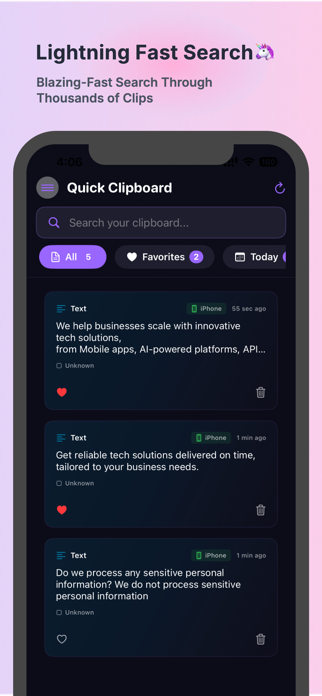 Clipster Clipboard Manager Screenshot 3 of 5
