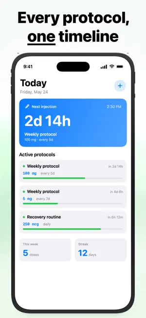 Peptide Tracker: GLP-1 & Dose screenshot 1