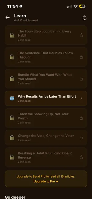 Bend Habit Tracker screenshot 1