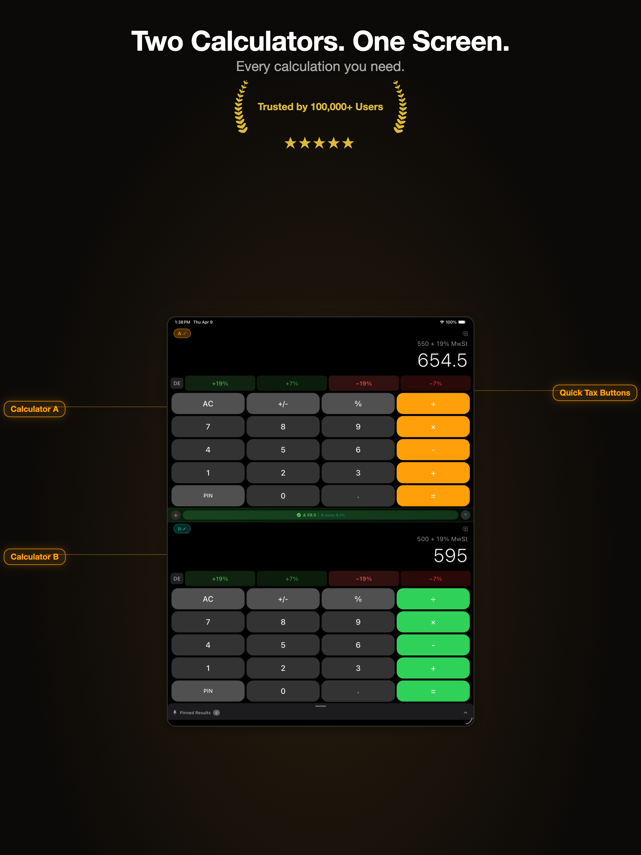 Double Calculator - Tax & VAT
