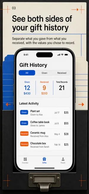 Gift Tracker: Private Ledger screenshot 3