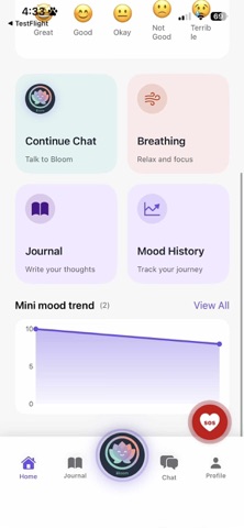 Bloom - AI Mental Wellness screenshot