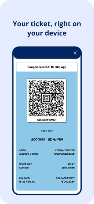 ScotRail Tap and Pay iPhone screenshot 2