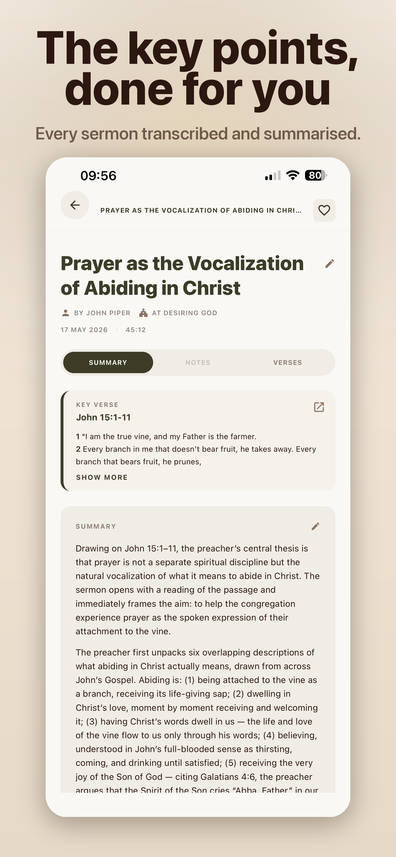 Sermon: Bible Notes & Recorder