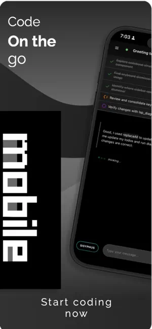 OpenCode Mobile App iPhone screenshot 1