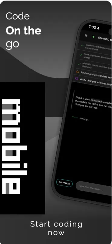 OpenCode Mobile App screenshot 1 of 5