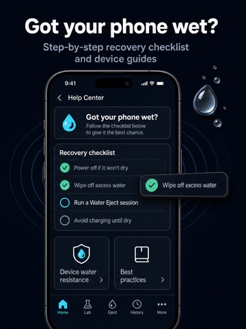 Water eject : clear speakers iPad screenshot