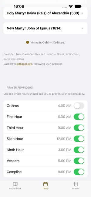 Orthodox Hours screenshot 1