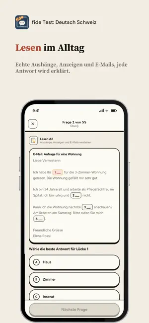fide Test: Deutsch Schweiz screenshot 3