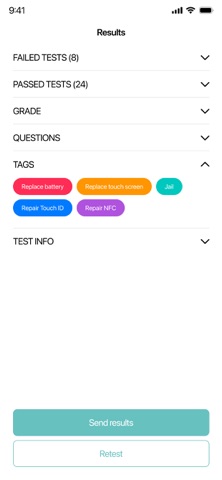 NSYS Diagnostics iPhone screenshot