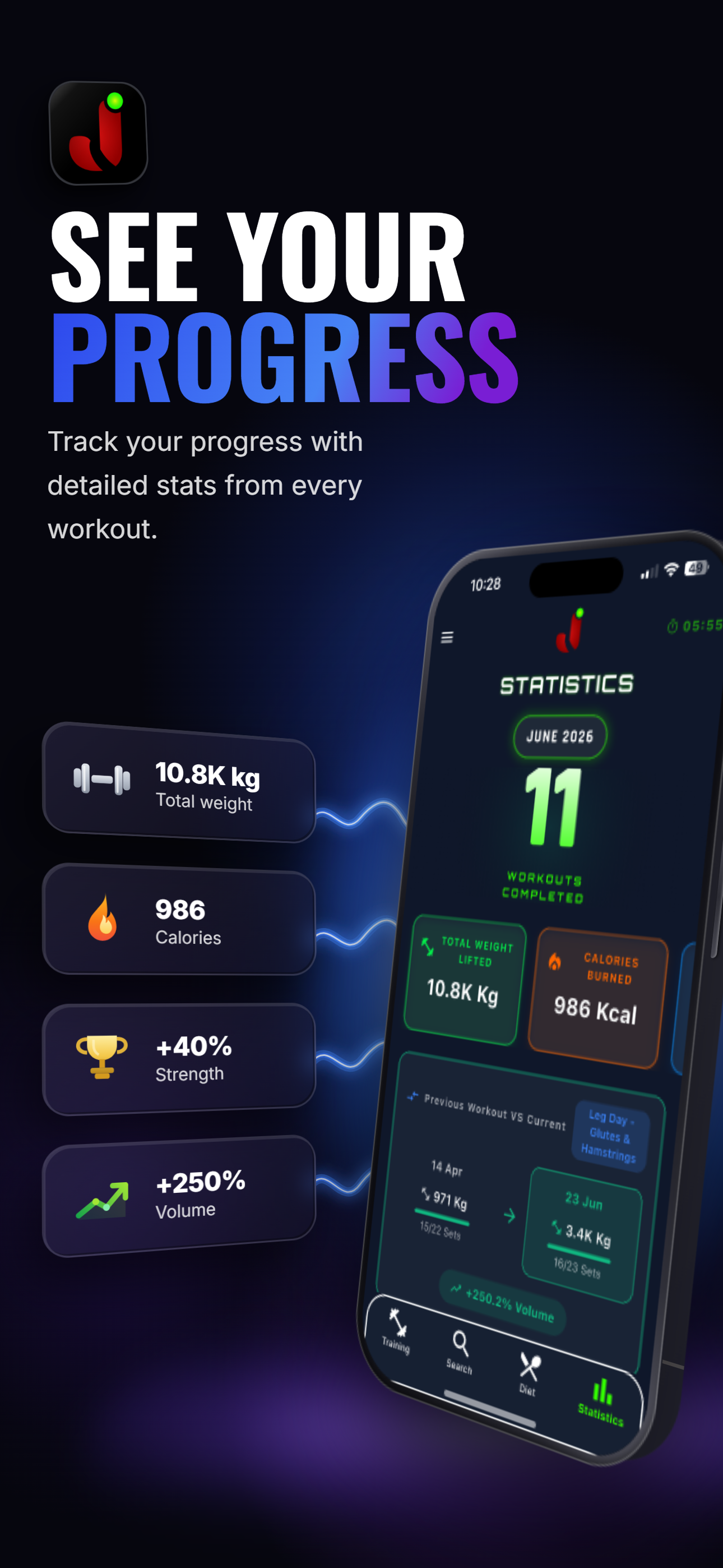JFitGo: Workout & Diet Coach screenshot 3