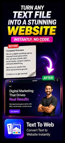 AI Website Builder: TextToWeb screenshot