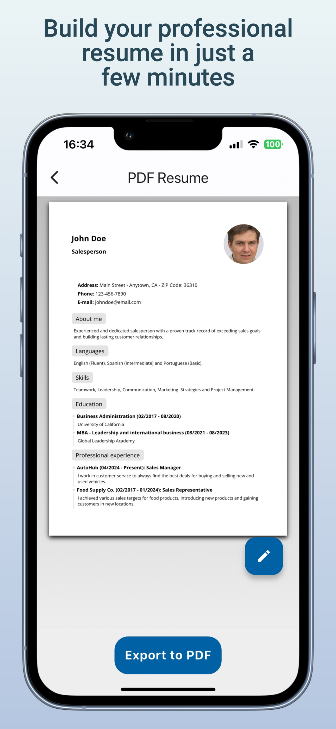 Resume Builder - CV Creator