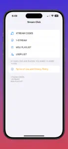 Xtream Click IPTV PlayList M3U screenshot #2 for iPhone