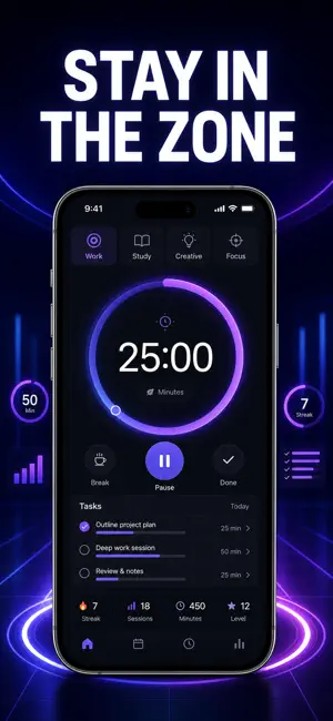 FocusLane Deep Work Timer screenshot 3