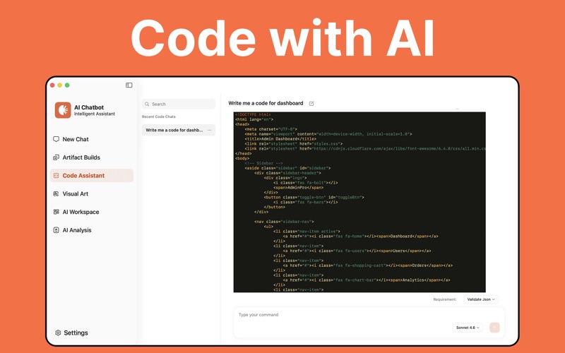 AI Chatbot Assistant Agent iPhone screenshot