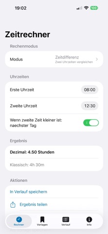 ZeitDiff Arbeitszeitrechner Screenshot 4 of 5