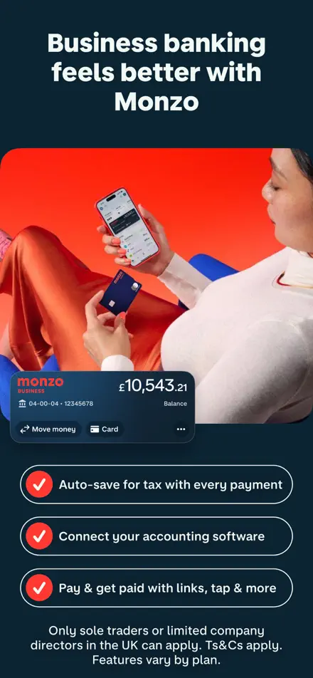 Monzo app screenshot 2
