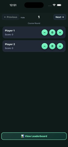 Mini Golf Score Tracker screenshot