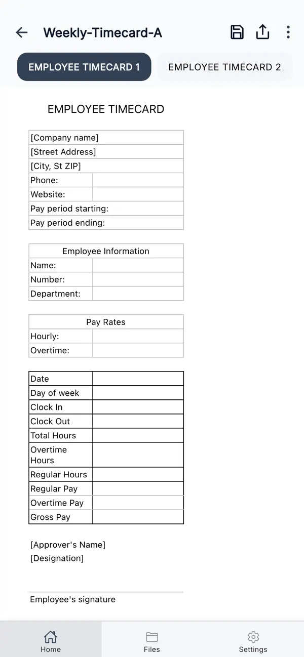 Screenshot #2 pour Employee Timesheet