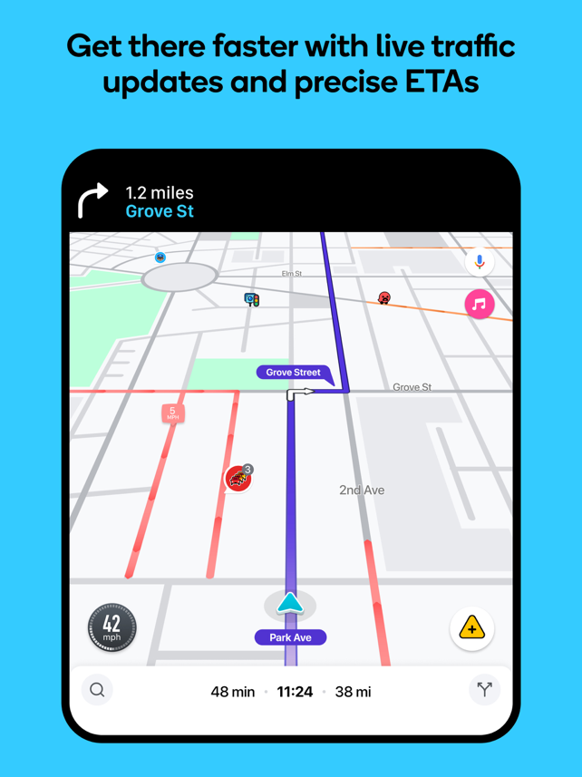 Waze Navigation & Live Traffic Screenshot