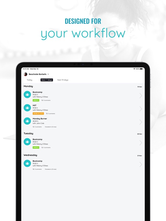 PT Mate Business iPad screenshot 2 - Health & Fitness app