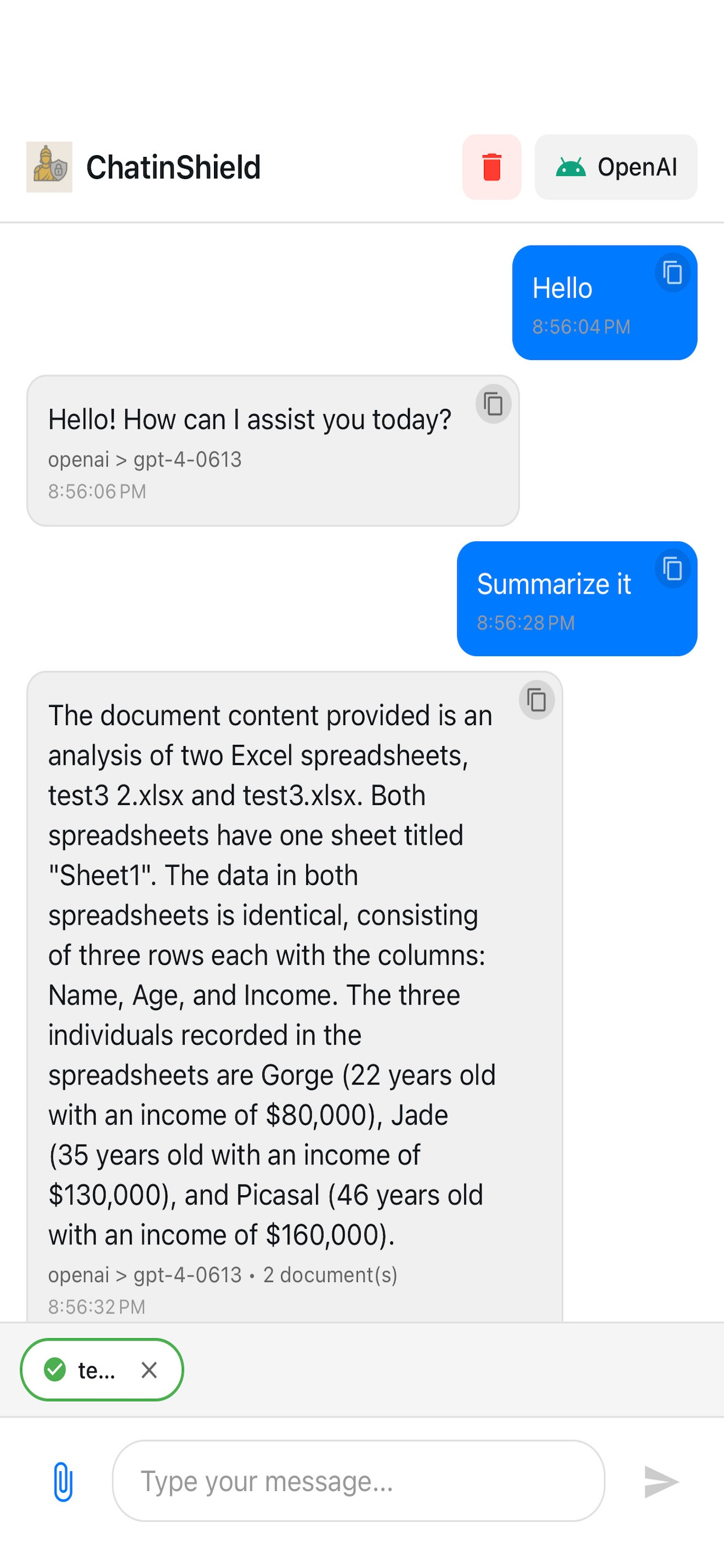 ChatinShield screenshot 2