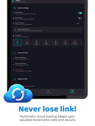 Kutu: Bookmark Manager iPad screenshot