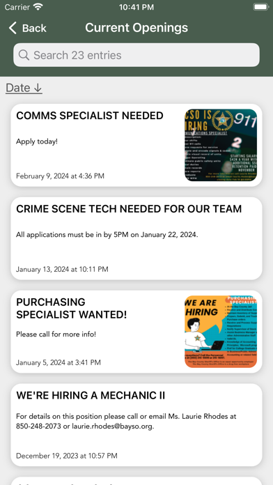 Bay County Sheriff’s Office FL Screenshot