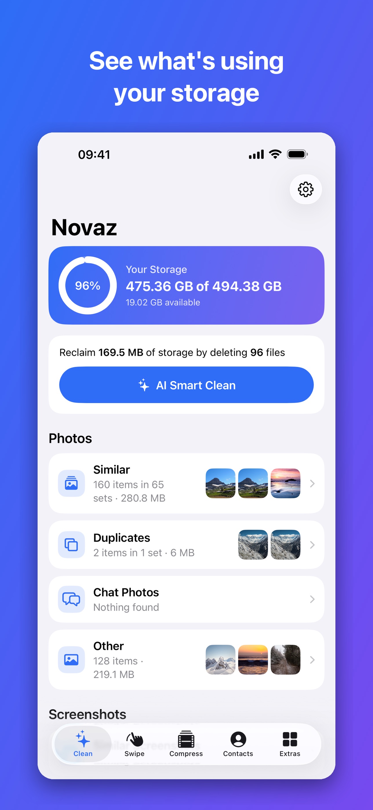 Screenshot 1 of Novaz Cleaner: CleanUp Storage