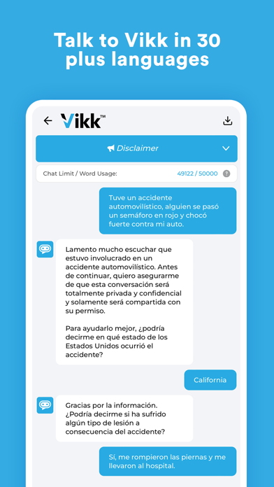 Vikk - AI Lawyer & Legal Help Screenshot