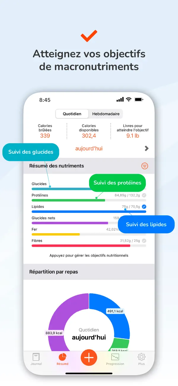 Screenshot #3 pour Compteur de calories ProTrack