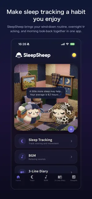 SleepSheep: Sleep Tracker screenshot 1