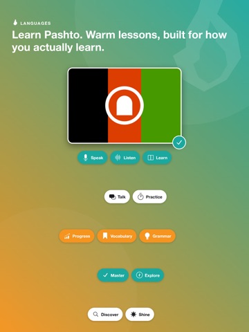 Learn Pashto - LingFast iPad screenshot