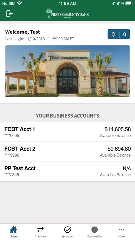 #1. FCB NOW for Biz (iOS) Podle: First Community Bank TX