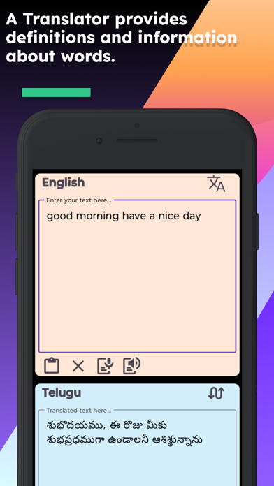 English Telugu Translator iPhone screenshot
