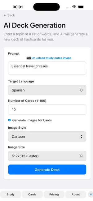 GenDeck - AI Flashcards screenshot 3