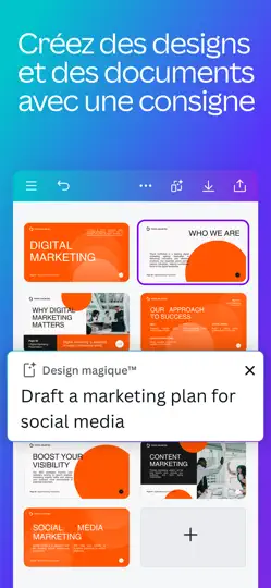 Capture d'écran de Canva: Montage Photo Vidéo IA sur iPhone 6