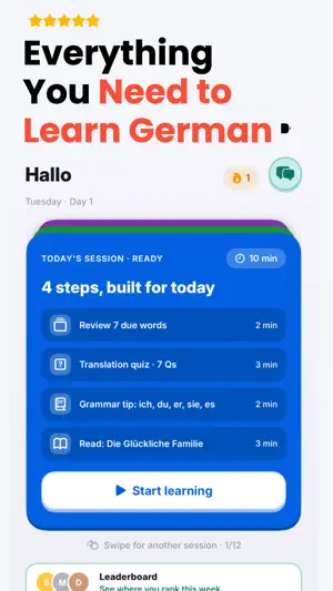 Flashcards - Learn German screenshot 1