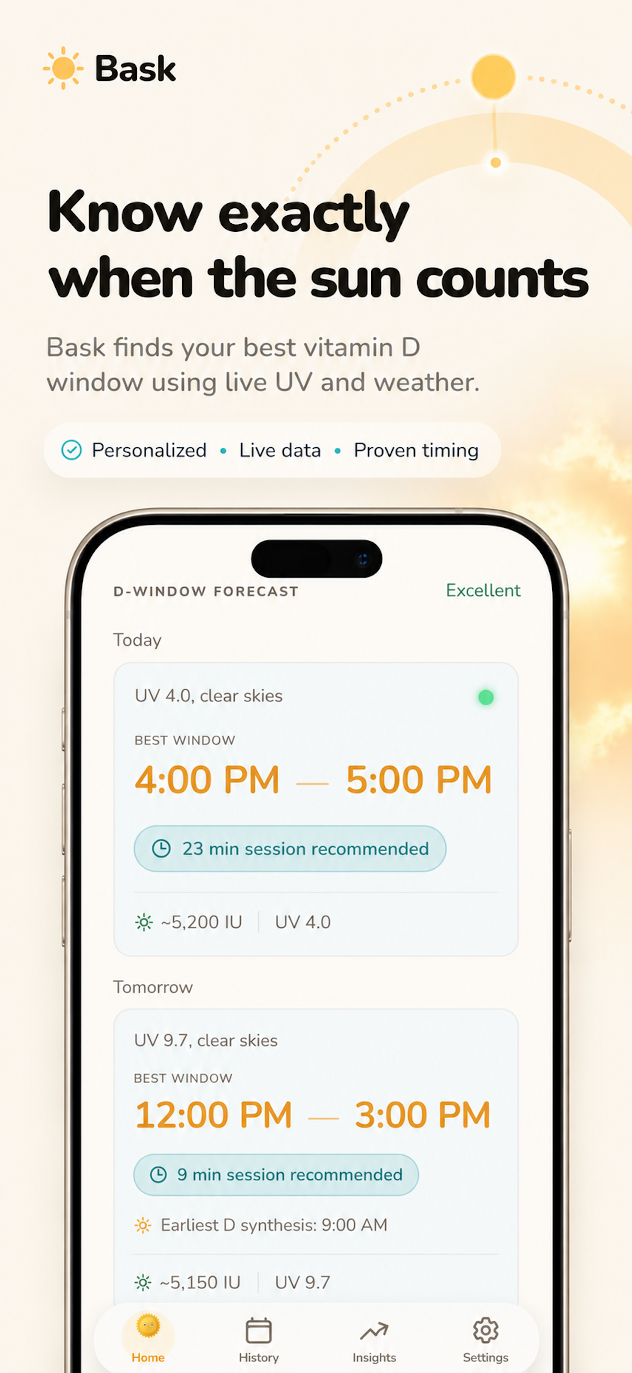 Vitamin D Sun Tracker - Bask screenshot 3