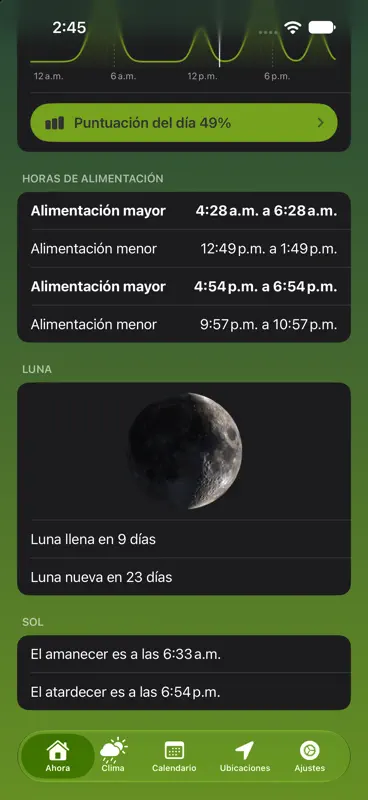 Solunar: Mejores Horas de Caza screenshot 7 of 10
