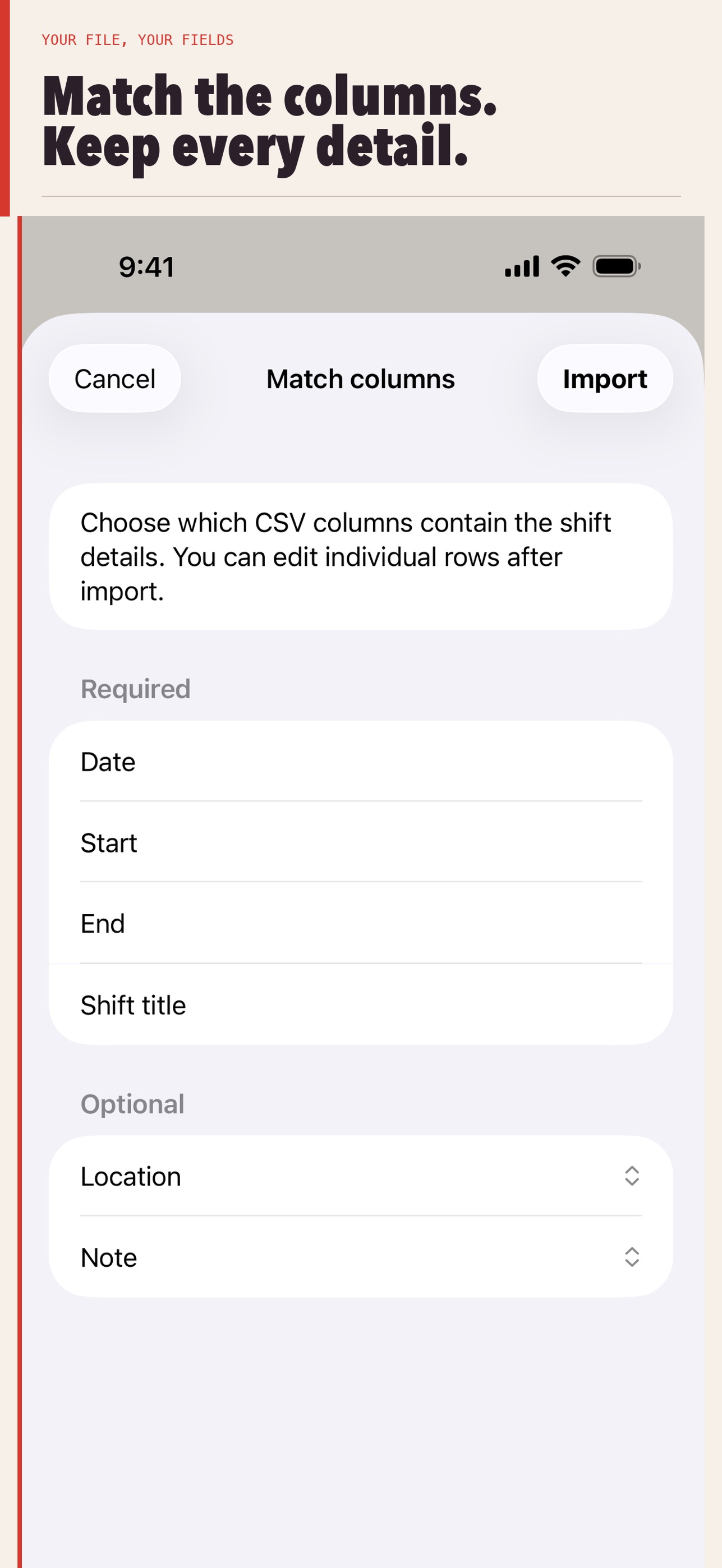 Screenshot 2 of RotaRibbon: CSV Shifts