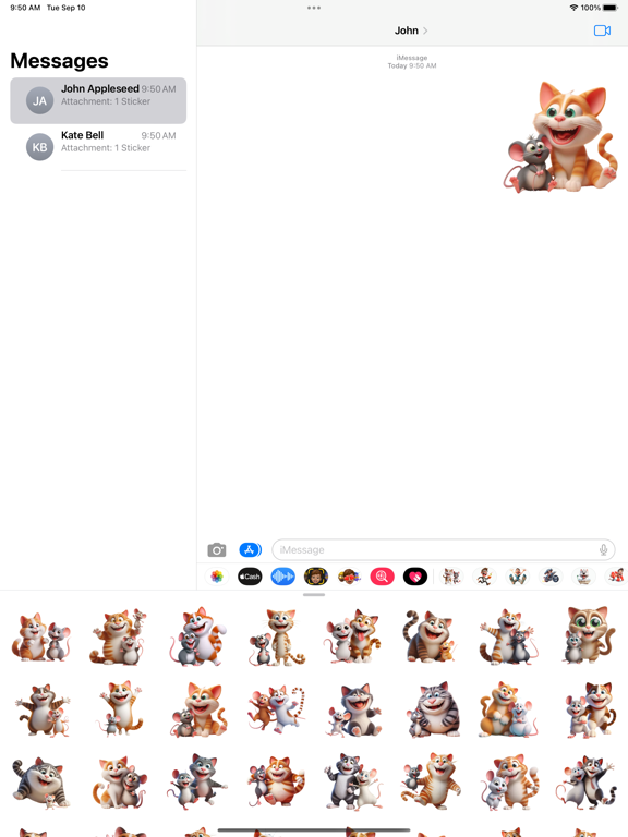 Screenshot #4 pour Cat and Mouse Stickers